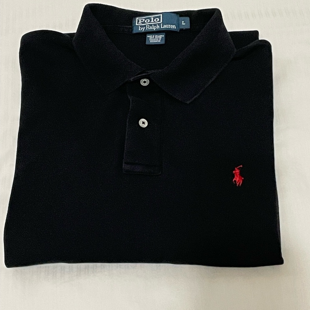 Polo Ralph Lauren Black Polo With Red Pony. Men’s size Large